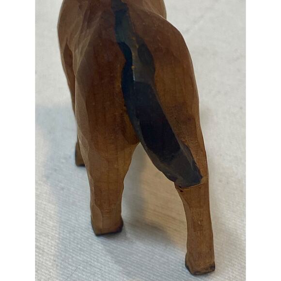 VINTAGE HAND CARVED WOODEN PONY HORSE 3” PRIMITIVE Folk Art - Picture 7 of 11